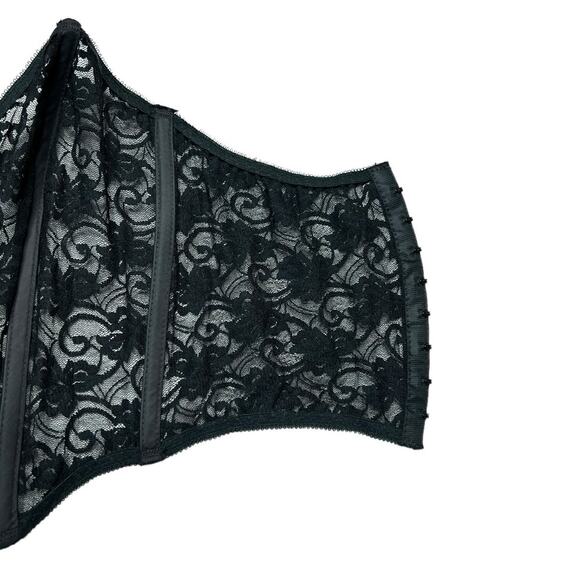 Vintage Lily of France Black lace Corset Top 34 - Picture 3 of 6